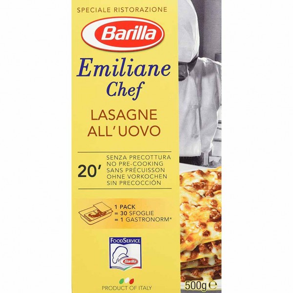 Barilla Nudeln Emiliane Chef Lasagne all Uovo 500g MHD:7.7.24