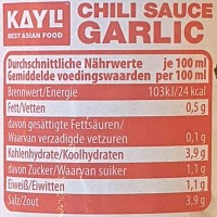 Kay-Li Chili Sauce Garlic super scharf 180ml MHD:3.7.24
