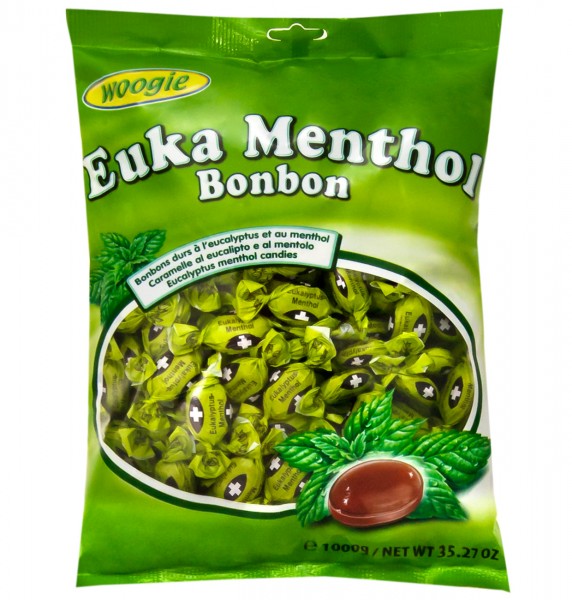 Woogie Bonbons Euka Menthol 1000g MHD:6.6.26