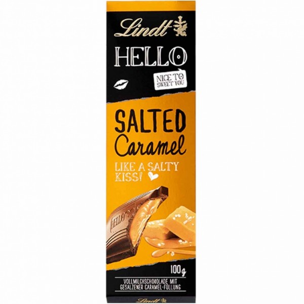 Lindt Hello Salted Caramel Tafelschokolade 100g MHD:30.1.25