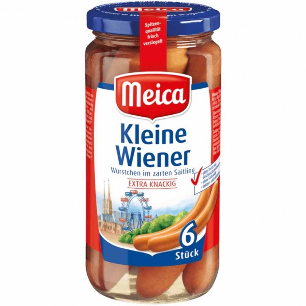 Meica kleine Wiener Würstchen extra knackig 6er 375g / 150g MHD:3.5.25