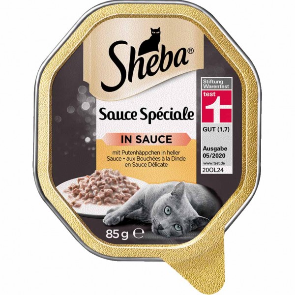 22x Sheba Sauce Speciale in Sauce Putenhäppchen in heller Sauce á 85g=1870g MHD:13.1.25