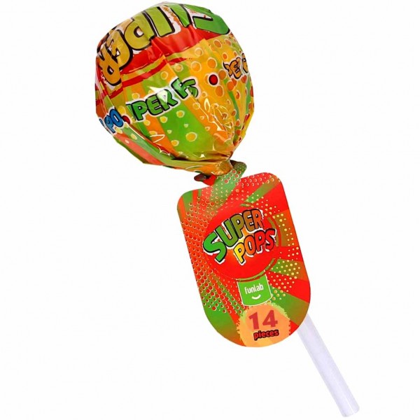FunLab Super Pops Lollipop Lutscher 14er 126g MHD:20.8.24