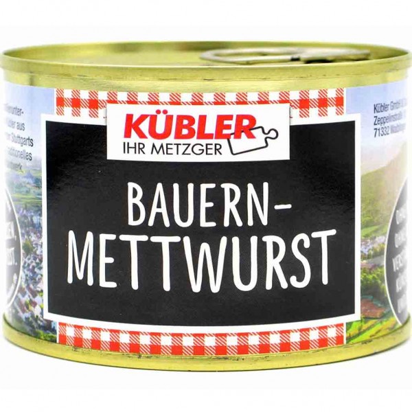 Metzger Kübler Bauernmettwurst 400g MHD:13.4.24