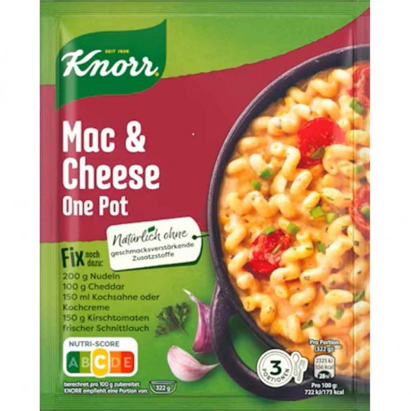 Knorr Fix Mac &amp; Cheese One Pot 36g MHD:29.2.24