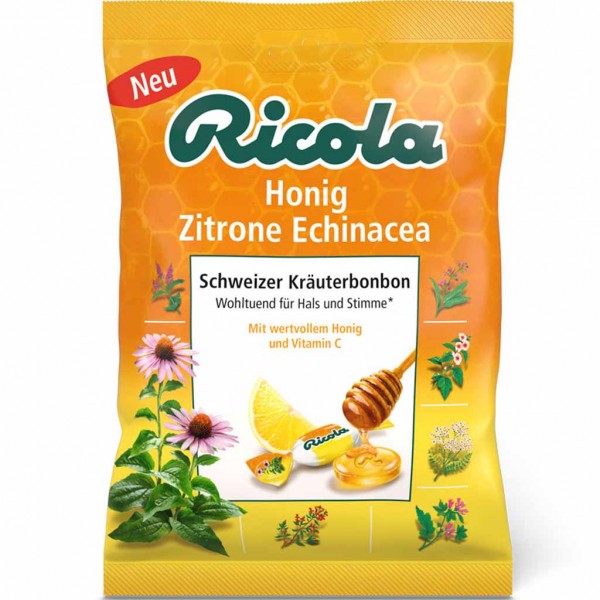 Ricola Honig Zitrone Echinacea Kräuterbonbon 75g MHD:31.12.25