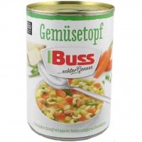 Buss Gemüsetopf mit Buss Gemüsetopf mit Nudeln & Fleischbällchen 12x400g=4800g MHD:25.9.27