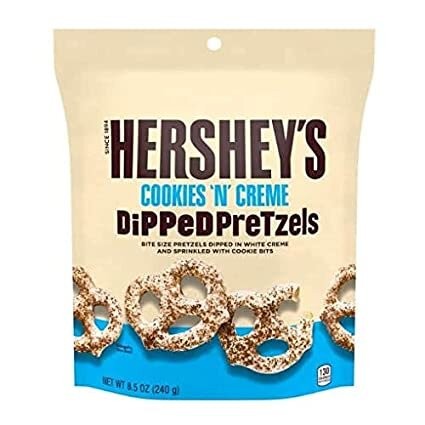Hersheys Cookies N Creame Dipped Pretzels 240g MHD:30.9.24