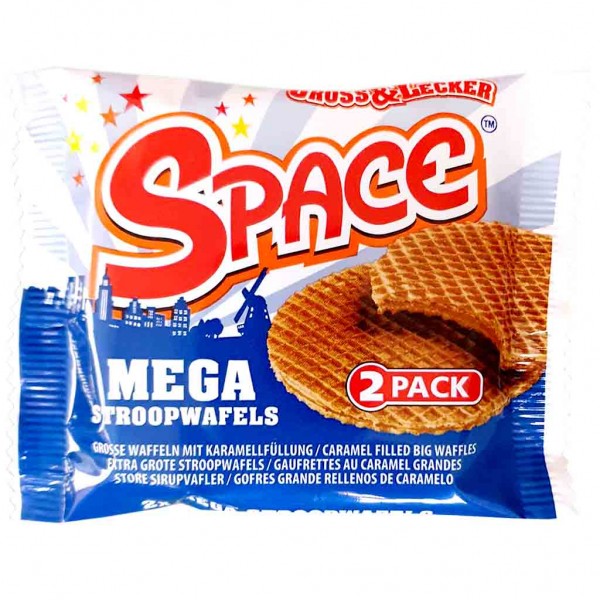 24x Space Mega Stroopwafels Doppelpack á 80g=1,92kg MHD:10.9.24