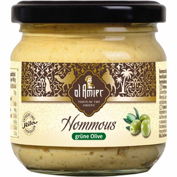 al Amier Hommous mit grünen Oliven 180g MHD:20.6.24