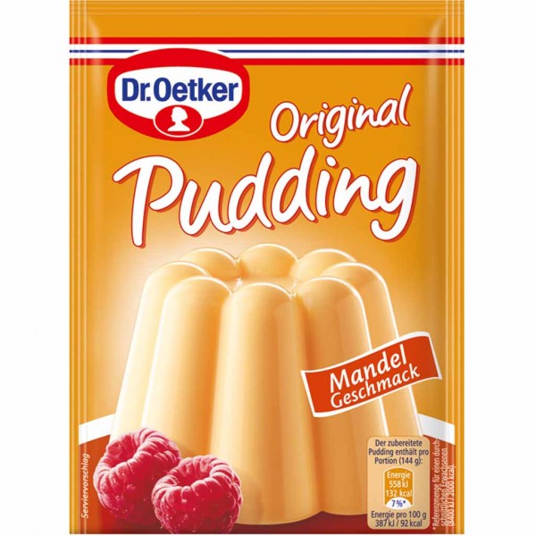 Dr.Oetker Original Pudding Mandel Geschmack 3er Pack 3x37g=111g MHD:30.4.25