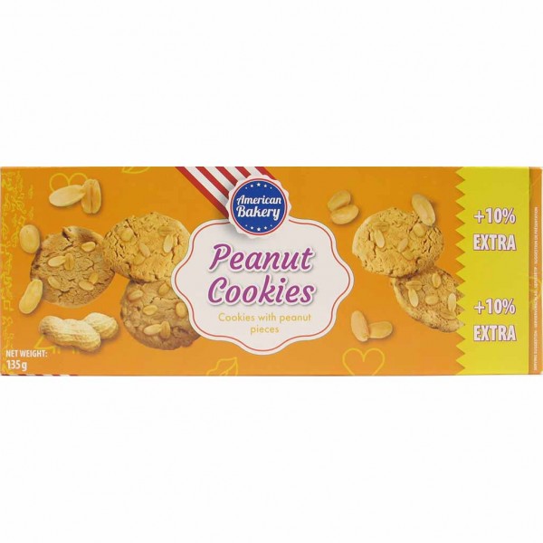 American Bakery Peanut Cookies 135g MHD:8.1.25