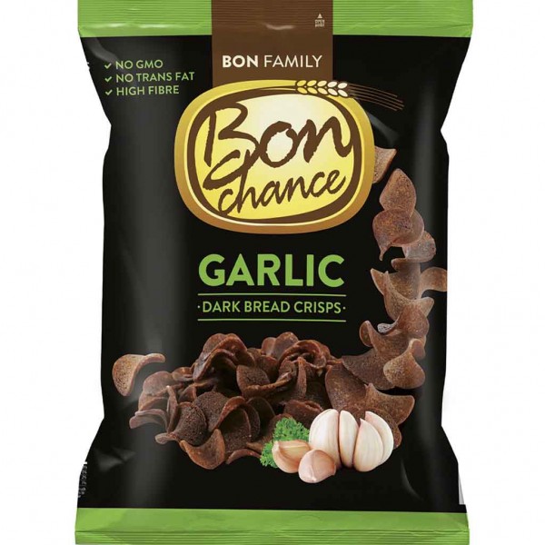 Bon Chance dunkle Brotchips Garlic 120g MHD:13.5.24