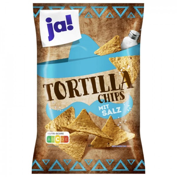 ja! Tortilla Chips mit Salz 300g MHD:24.11.24