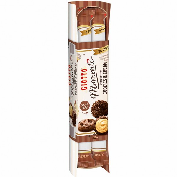 Ferrero Giotto Momenti Cookies &amp; Cream 4 Stangen 154g MHD:9.10.22