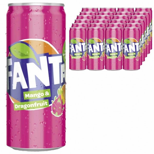 24x Fanta Mango & Dragonfuit Dose 0,33L EAN 5000112515848