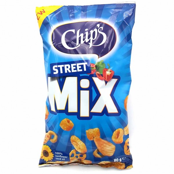 Chip&#039;s Street Mix - Kartoffel- Weizen und Maissnacks 80g MHD:5.10.23