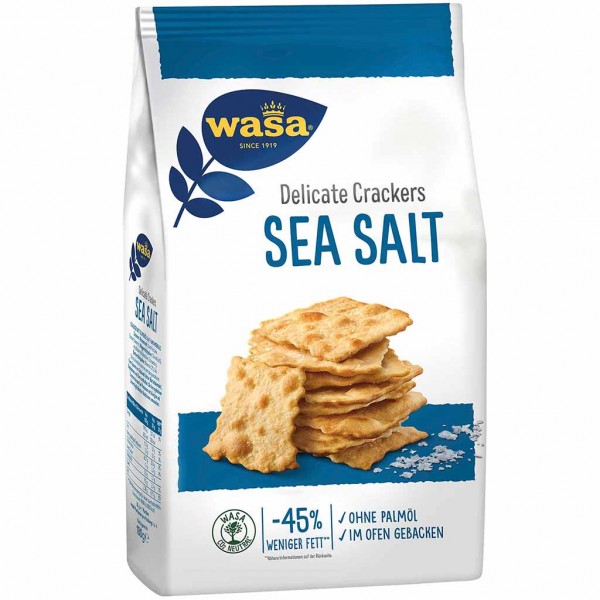 Wasa Delicate Crackers Sea Salt 180g MHD:18.11.24