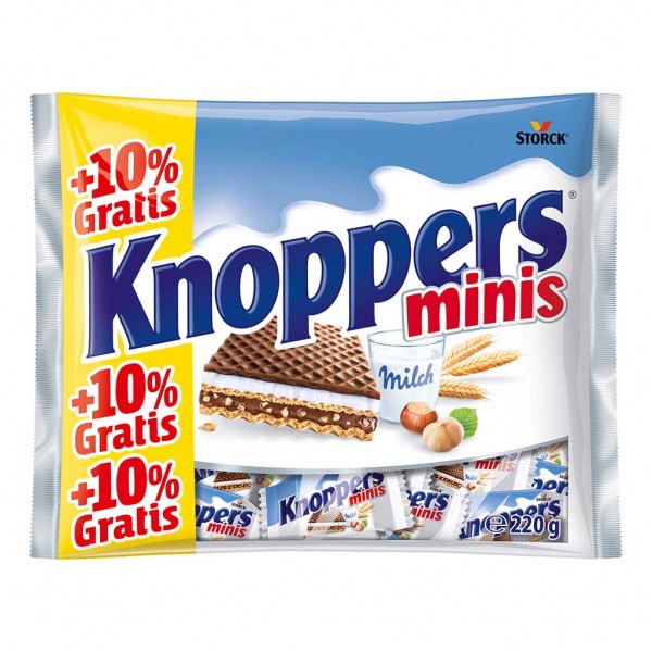 Knoppers Schnitte Minis 220g MHD:26.8.24