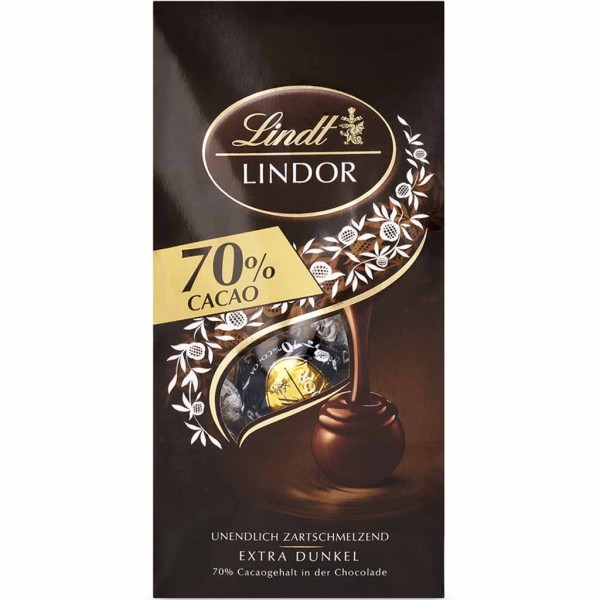 Lindt Lindor Kugeln extra Dunkel 70% Cacao 136g MHD:20.2.25