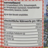 Metzger Kübler Bauernmettwurst 200g MHD:3.9.25