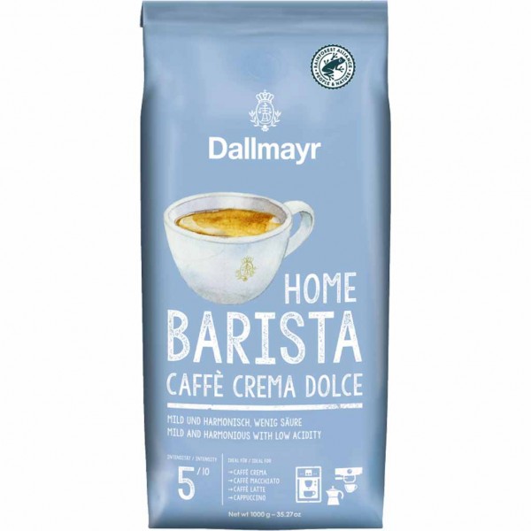 Dallmayr Home Barista Cafe Crema Dolce ganze Bohnen 1000g MHD:30.6.24