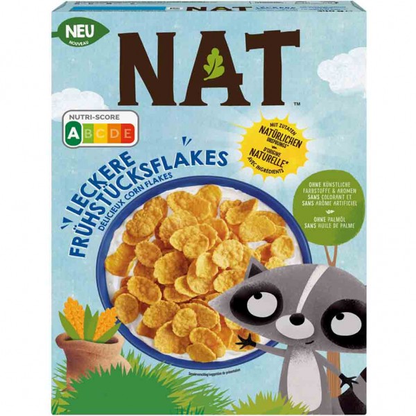 Nestle NAT leckere Frühstücksflakes 340g MHD:30.11.23