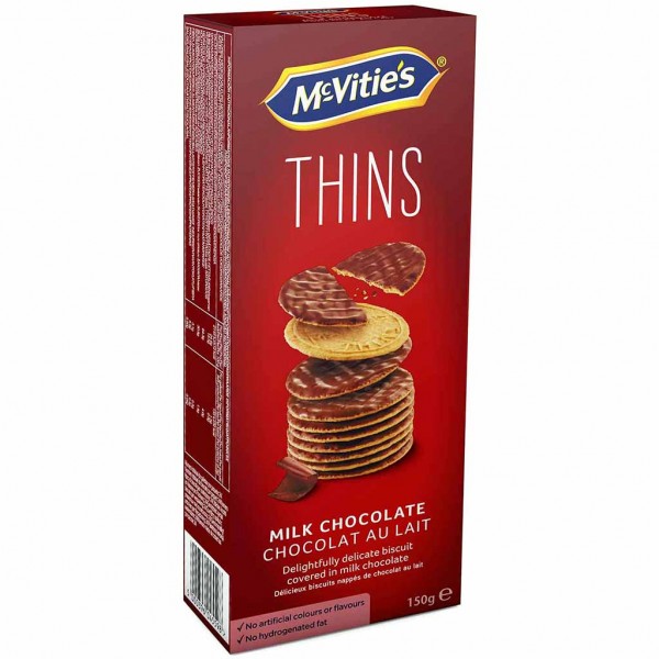 Mc Vities Thins Weizenkeks mit Milchschokolade 150g MHD:21.1.25