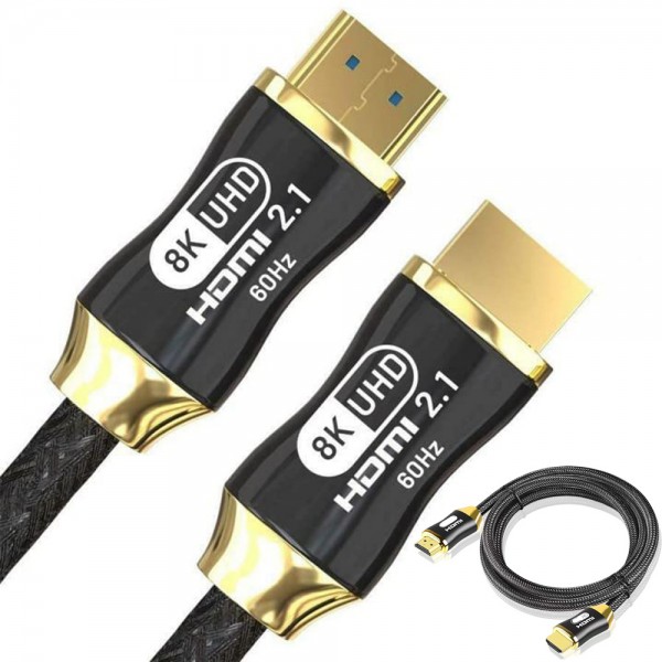 HDMI 2.1-Videokabel Ultra High Speed ​​8K 60 Hz 4K 120 Hz HQ Gold 1,5 m