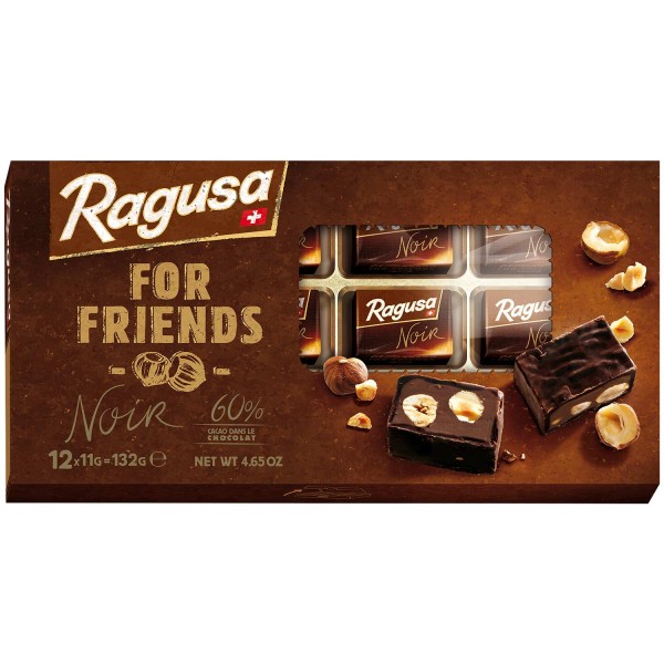 Ragusa For Friends Noir 12er 132g Schweizer Premium Schokolade MHD:30.10.23