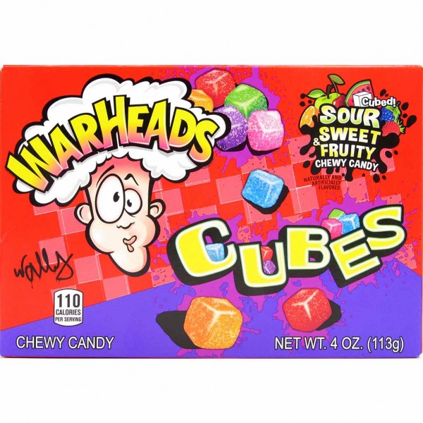 Warheads Sour Cubes Fruchtgummi Würfel 113g MHD:17.1.24