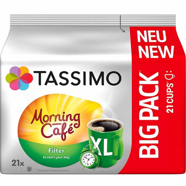 Tassimo Morning Cafe Filter XL 21 Kapseln MHD:24.1.25