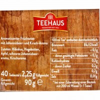 Teehaus Teemischung Johanniesbeer Kirsch 40x2,25g=90g MHD:30.5.25