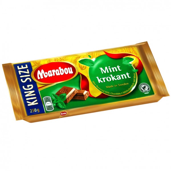 Marabou Tafelschokolade Mint Krokant 250g MHD:30.10.24