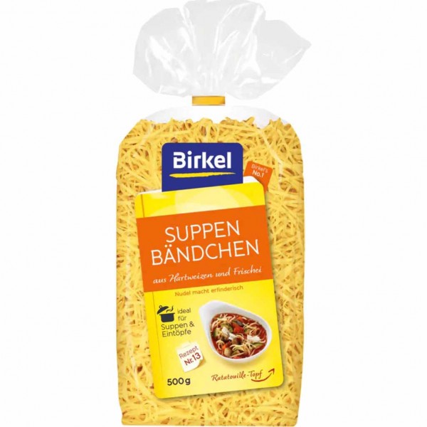Birkel Nudeln Suppen-Bändchen 500g MHD:16.3.26