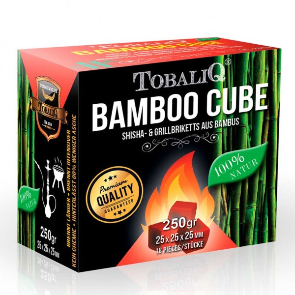 TobaliQ Shisha Kohle aus Bambus 18 Stück 250g