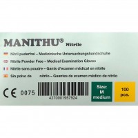 Gummihandschuhe Manithu Nitril-Puderfrei Size M Größe M