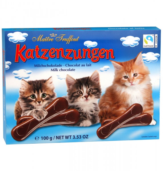 Maitre Truffout Milchschokolade Katzenzungen 100g MHD:13.5.25