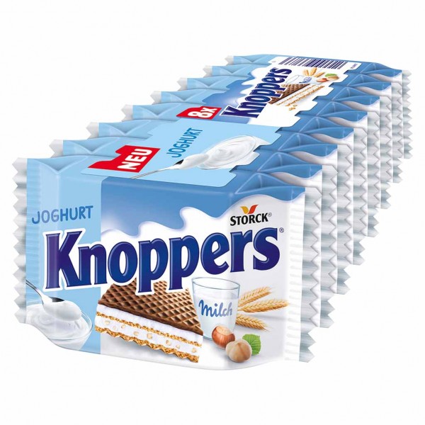 8x Knoppers Schnitte Joghurt je 8x25g = 200g MHD:1.3.25