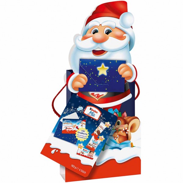 Kinder Mix Weihnachts-Tüte Weihnachtsmann 193g MHD:20.4.24