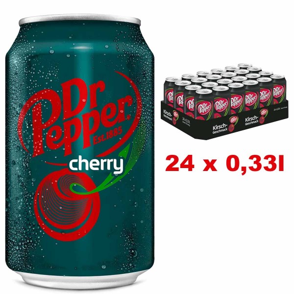 24x Dr Pepper Cherry 0,33l Dose 4000140702846 Tray EAN 4000140702853